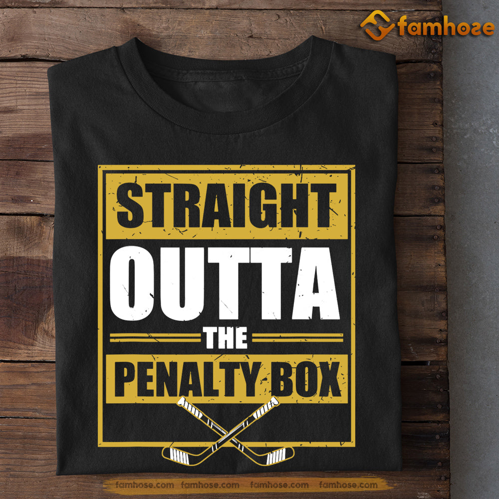 Vintage Hockey T-shirt, Straight Outta The Penalty Box, Gift For Hockey Lovers, Hockey Tees