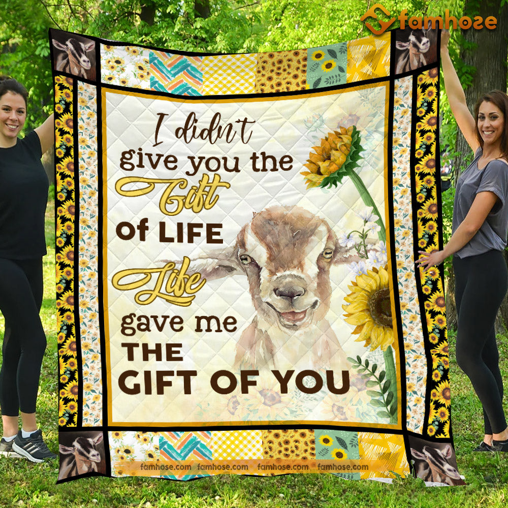 Goat Blanket, I Didn't Give You The Gift Fleece Blanket - Sherpa Blanket Gift For Goat Lover