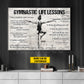 Motivational Gymnastic Girl Canvas Painting, Gymnastic Life Lessons Wall Art Decor, Poster Gift For Gymnastics Lovers