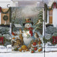 A Snowman's Festive Gathering, Christmas Garden Flag - House Flag, Christmas Flag Gift For Snowman Lovers, Snowman Flag