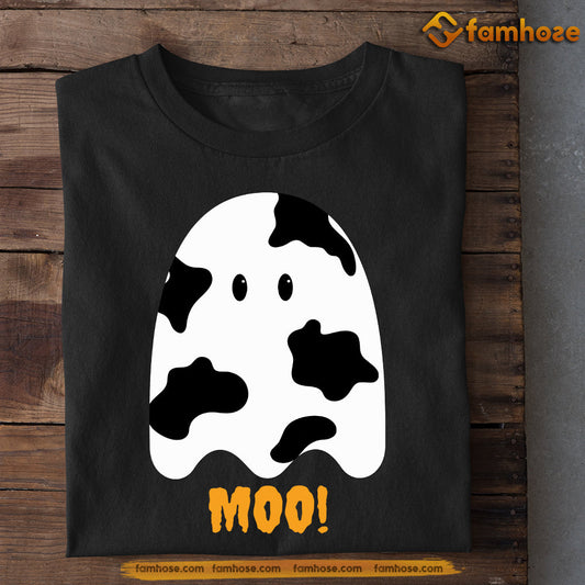 Cute Halloween Cow T-shirt, Moo, Halloween Gift For Cow Lovers, Cow Farmers, Farmer Gifts