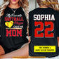 Personalized Softball T-shirt, My Favorite Softball Player Calls Me Mom, Shirt Designed For Both Sides Gift For Softball Lovers, Softball Tees, Softball Girls