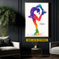 Personalized Ice Skating Canvas Painting, Figure Skater Wall Art Decor, Poster Gift For Ice Skating Lovers