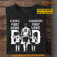 Personalized Soccer Dad Son Daughter T-shirt, Dad A Son's First Hero And A Daughter's First Love Sport Tees Father's Day Gift For Soccer Lovers