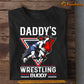 Wrestling Dad Son T-shirt, Daddy's Wrestling Buddy Sport Tees Father's Day Gift For Wrestling Lovers