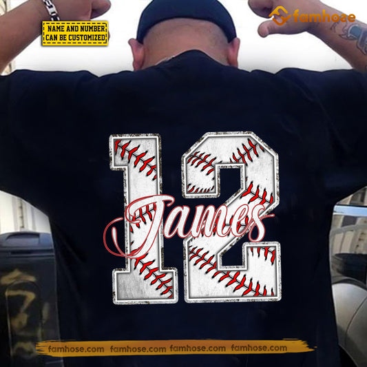 Personalized Baseball Backside T-shirt, Baseball Proud Sport Tees Gift For Baseball Lovers