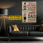 Motivational Personalized Softball Dad Girl Canvas Painting, Behind Every Softball Player Sport Wall Art Decor, Poster Gift For Softball Lovers