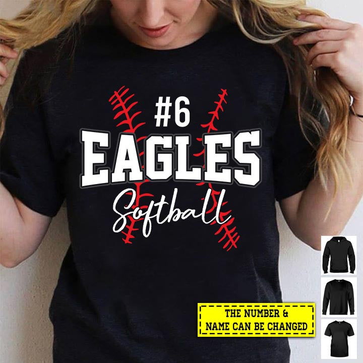 Personalized Softball T-shirt, Your Team, Gift For Softball Lovers, Softball Tees, Softball Girls