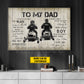 Personalized Snowmobile Dad Son Canvas Painting, To My Dad I Know It's Not Easy Wall Art Decor, Poster Father's Day Gift For Snowmobile Lovers
