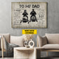 Personalized Snowmobile Dad Son Canvas Painting, To My Dad I Know It's Not Easy Wall Art Decor, Poster Father's Day Gift For Snowmobile Lovers