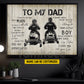 Personalized Snowmobile Dad Son Canvas Painting, To My Dad I Know It's Not Easy Wall Art Decor, Poster Father's Day Gift For Snowmobile Lovers