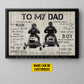 Personalized Snowmobile Dad Son Canvas Painting, To My Dad I Know It's Not Easy Wall Art Decor, Poster Father's Day Gift For Snowmobile Lovers