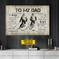 Personalized Skiing Dad Son Canvas Painting, To My Dad I Know It's Not Easy Wall Art Decor, Poster Father's Day Gift For Skiing Lovers