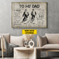Personalized Skiing Dad Son Canvas Painting, To My Dad I Know It's Not Easy Wall Art Decor, Poster Father's Day Gift For Skiing Lovers