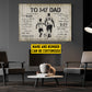 Personalized Soccer Dad Son Canvas Painting, To My Dad I Know It's Not Easy Sport Wall Art Decor, Poster Father's Day Gift For Soccer Lovers