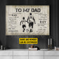 Personalized Soccer Dad Son Canvas Painting, To My Dad I Know It's Not Easy Sport Wall Art Decor, Poster Father's Day Gift For Soccer Lovers