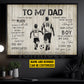 Personalized Soccer Dad Son Canvas Painting, To My Dad I Know It's Not Easy Sport Wall Art Decor, Poster Father's Day Gift For Soccer Lovers