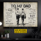 Motivational Personalized Baseball Dad Son Canvas Painting, To My Dad I Know It's Not Easy Sport Wall Art Decor, Poster Father's Day Gift For Baseball Lovers