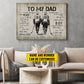 Personalized Hockey Dad Son Canvas Painting, To My Dad I Know It's Not Easy Sport Wall Art Decor, Poster Father's Day Gift For Hockey Lovers