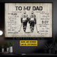 Personalized Hockey Dad Son Canvas Painting, To My Dad I Know It's Not Easy Sport Wall Art Decor, Poster Father's Day Gift For Hockey Lovers