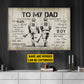 Personalized Lacrosse Dad Son Canvas Painting, To My Dad I Know It's Not Easy Sport Wall Art Decor, Poster Father's Day Gift For Lacrosse Lovers