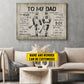 Personalized Lacrosse Dad Son Canvas Painting, To My Dad I Know It's Not Easy Sport Wall Art Decor, Poster Father's Day Gift For Lacrosse Lovers
