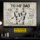 Personalized Lacrosse Dad Son Canvas Painting, To My Dad I Know It's Not Easy Sport Wall Art Decor, Poster Father's Day Gift For Lacrosse Lovers