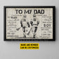 Personalized Lacrosse Dad Son Canvas Painting, To My Dad I Know It's Not Easy Sport Wall Art Decor, Poster Father's Day Gift For Lacrosse Lovers