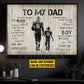 Personalized Football Dad Son Canvas Painting, To My Dad I Know It's Not Easy Sport Wall Art Decor, Poster Father's Day Gift For Football Lovers
