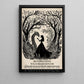 Silhouette Halloween Beauty And Dragon Canvas Painting, She Stopped Trying To Slay Her Dragons Wall Art Decor, Spooky Season Poster Gift For Dragon Lovers