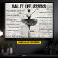 Motivational Personalized Ballet Girl Canvas Painting, Ballet Life Lessons Wall Art Decor, Poster Gift For Ballet Lovers