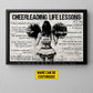 Motivational Personalized Cheerleading Girl Canvas Painting, Golf Life Lessons Sports Wall Art Decor, Poster Gift For Cheerleading Lovers
