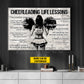Motivational Personalized Cheerleading Girl Canvas Painting, Golf Life Lessons Sports Wall Art Decor, Poster Gift For Cheerleading Lovers