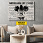 Motivational Personalized Cheerleading Girl Canvas Painting, Golf Life Lessons Sports Wall Art Decor, Poster Gift For Cheerleading Lovers