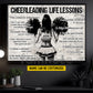 Motivational Personalized Cheerleading Girl Canvas Painting, Golf Life Lessons Sports Wall Art Decor, Poster Gift For Cheerleading Lovers