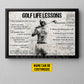 Motivational Personalized Golf Girl Canvas Painting, Golf Life Lessons Sports Wall Art Decor, Poster Gift For Golf Lovers