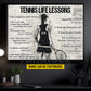 Motivational Personalized Tennis Girl Canvas Painting, Tennis Life Lessons Sports Wall Art Decor, Poster Gift For Tennis Lovers