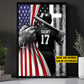 Personalized Baseball Boy Canvas Painting, Stars, Stripes & Baseball Dreams Sports Wall Art Decor, Poster July 4th Gift For Baseball Lovers, God Lovers