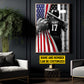 Personalized Baseball Boy Canvas Painting, Stars, Stripes & Baseball Dreams Sports Wall Art Decor, Poster July 4th Gift For Baseball Lovers, God Lovers