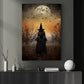 Spells Under The Silver Moon, Witches Canvas Painting, Spooky Season Wall Art Decor, Halloween Poster Gift For Witch Lovers