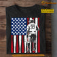 Personalized July 4th Baseball T-shirt, American Flag Made Of Baseball Tees Gift For Baseball Lovers