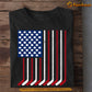 Hockey July 4th T-shirt, American Flag Made Of Hockey Sport Tees Gift For Hockey Lovers