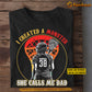 Funny Personalized Lacrosse Dad Daughter T-shirt, I Created A Monster She Calls Me Dad Sport Tees Father's Day Gift For Lacrosse Lovers