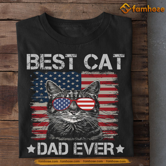 Cat T-shirt, Best Cat Dad Ever, Father's Day Gift For Cat Lovers, Cat Owners Tees