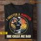 Funny Personalized Golf Dad Daughter T-shirt, I Created A Monster She Calls Me Dad Sport Tees Father's Day Gift For Golf Lovers