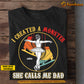 Funny Personalized Ice Skating Dad Daughter T-shirt, I Created A Monster She Calls Me Dad Sport Tees Father's Day Gift For Ice Skating Lovers