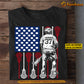 Personalized Lacrosse July 14th T-shirt, American Flag Made Of Lacrosse Tees Gift For Lacrosse Lovers