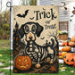 Cute Halloween Skeleton Dachshund Dog Garden & House Flag, Trick Or Treat Yard Flag, Spooky Season Gift For Dog Lover