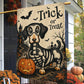 Cute Halloween Skeleton Dachshund Dog Garden & House Flag, Trick Or Treat Yard Flag, Spooky Season Gift For Dog Lover