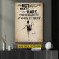 Motivational Personalized Gymnastic Girl Canvas Painting, It's Not About How Bad You Want It Wall Art Decor, Poster Gift For Gymnastic Lovers